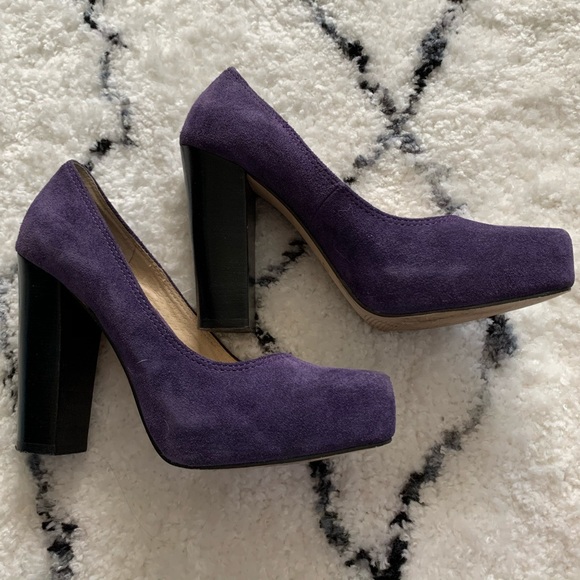 Purple Suede Michael Kors Pumps - Picture 2 of 6